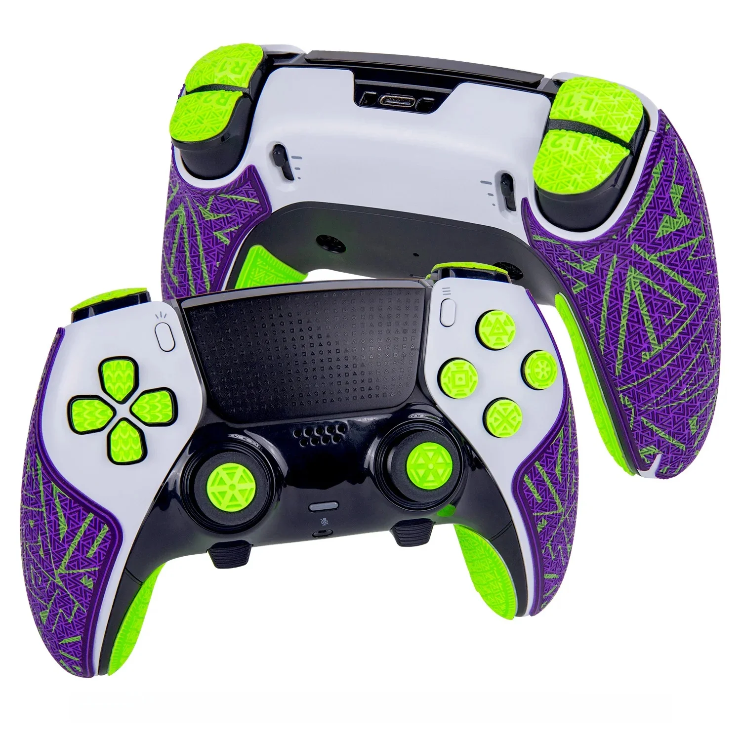 TALONGAMES bandes de poignée de contrôleur compatibles avec PS5 DualSense Edge, bande antidérapante couleur Version ELITE, Kit de peau multi-texture