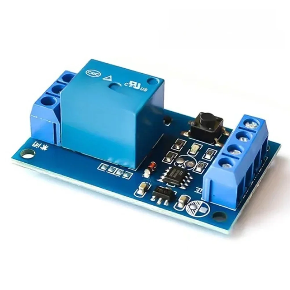 Module de relais Bistable à bouton unique 5V/12V/24V, 1 pièce, une clé de Modification de voiture, démarrage-arrêt, interrupteur de Modification de voiture autobloquant