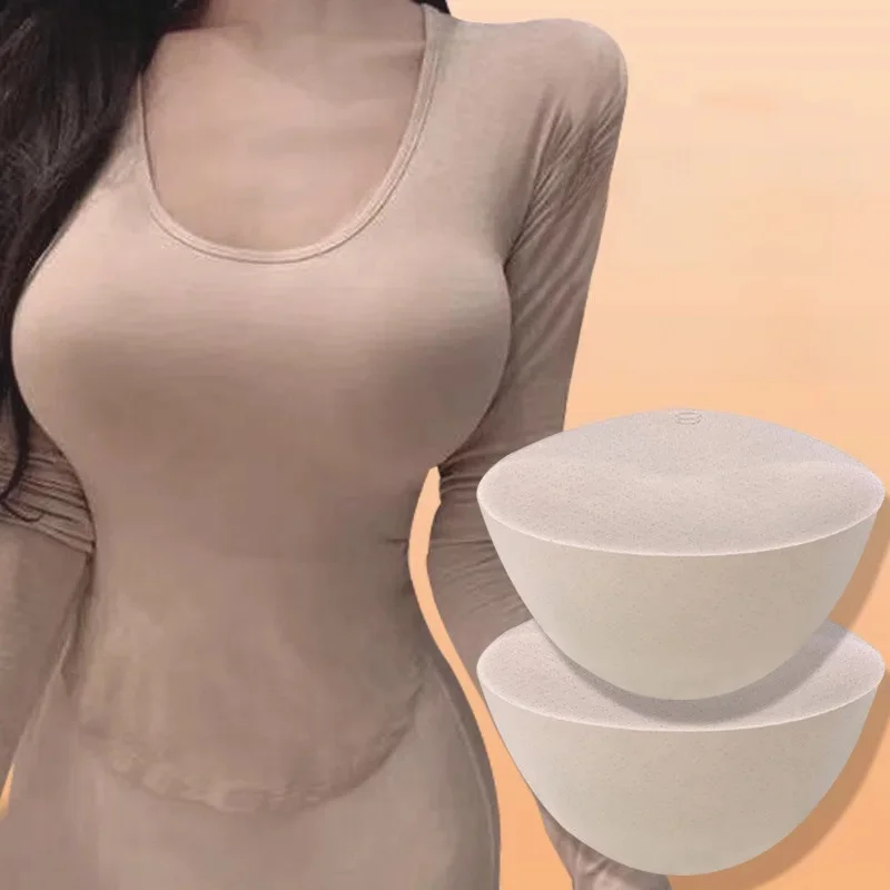 1 Para 8CM Seksowne grube lateksowe wkładki do biustonosza Wkładka do biustonosza Push Up Wzmacniacz kostiumu kąpielowego Bikini Wyściełane wyjmowane akcesoria na klatkę piersiową — zdjęcie 2