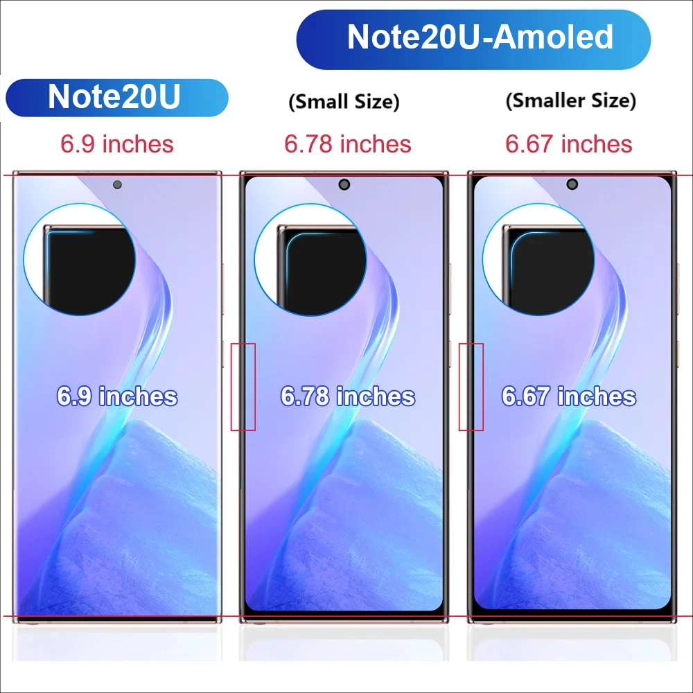 100% Tested Amoled lcd for Samsung Galaxy Note 20 Ultra Display 5G N986B/DS N986U For Note 20 ultra N985F N985F/DS Touch Screen