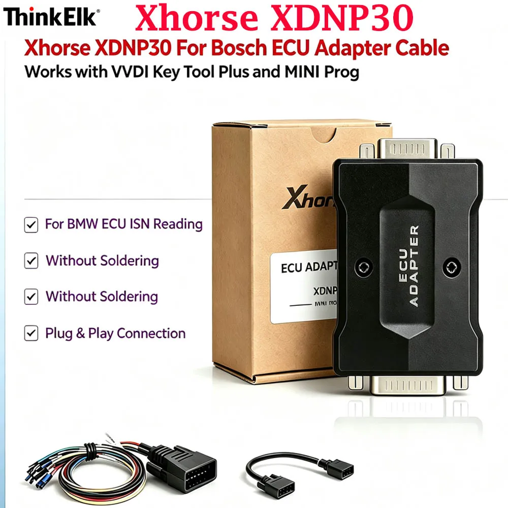 The Best Xhorse XDNP30 For B-osch ECU Adapter Cable Support N55 N20 B38 B48 Work for MINI PROG / Key Tool Plus Pad