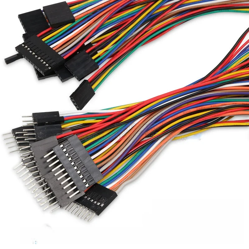 10PCS 2,54 MM Dupont Linie Männlich Weiblich Doppel Headed 1P 2P 3P 4P 5P 6P 7P 8P 9P 10 Pin Dupont