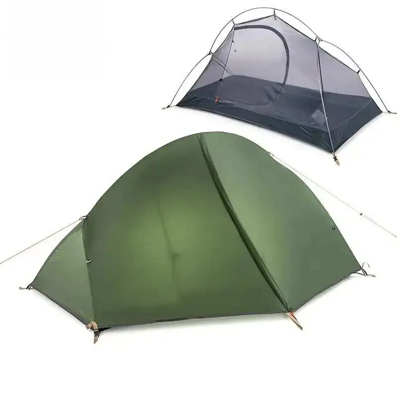 Naturehike tent Ultralichte 1-persoons fietstenten Draagbare backpacktent 20D nylon waterdichte tent Campingtent Wandeltent - afbeelding 2