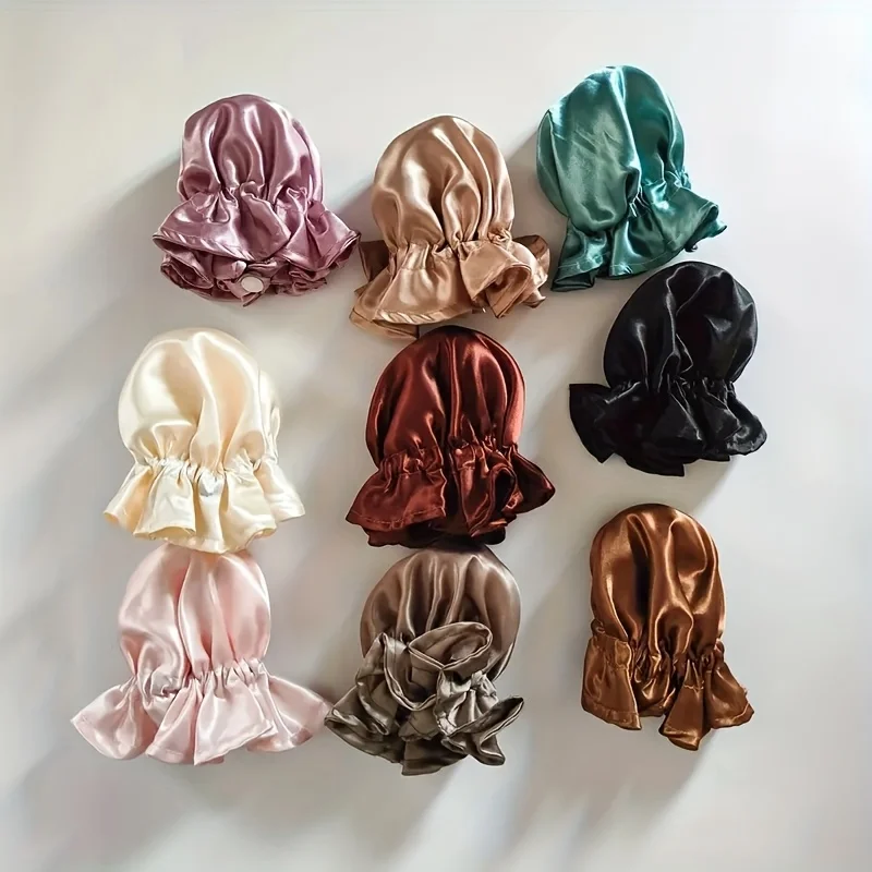 1 Set of Heatless Hair Curlers - Satin Material, Overnight Sleep Curlers, Soft Waves and Curls, No-Damage Styling Suitable for All Hair Types (Straight/Wavy/Curly/Spirals), Overnight Curlers for Women - Suitable for Overnight Styling, Comfortable to Wear, Soft Material