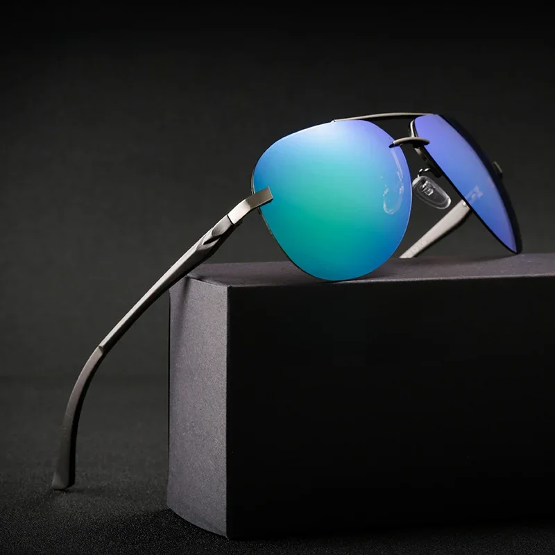 Aluminiowe magnezowe HD spolaryzowane modne okulary przeciwsłoneczne damskie męskie okulary przeciwsłoneczne do jazdy Vintage óculos De Sol z oryginalnym pudełkiem marki — zdjęcie 2