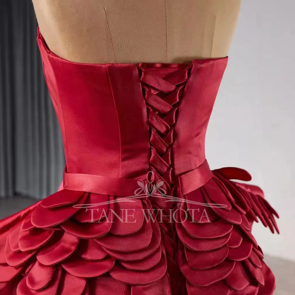 Красное атласное милое вечернее платье русалки 2025, элегантное женское модное платье для выпускного вечера