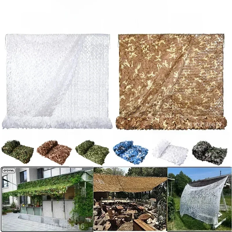 camouflagenet jacht camouflagenet tuinpaviljoen net autoluifel wit groen zwart jungle woestijnkleur - afbeelding 2