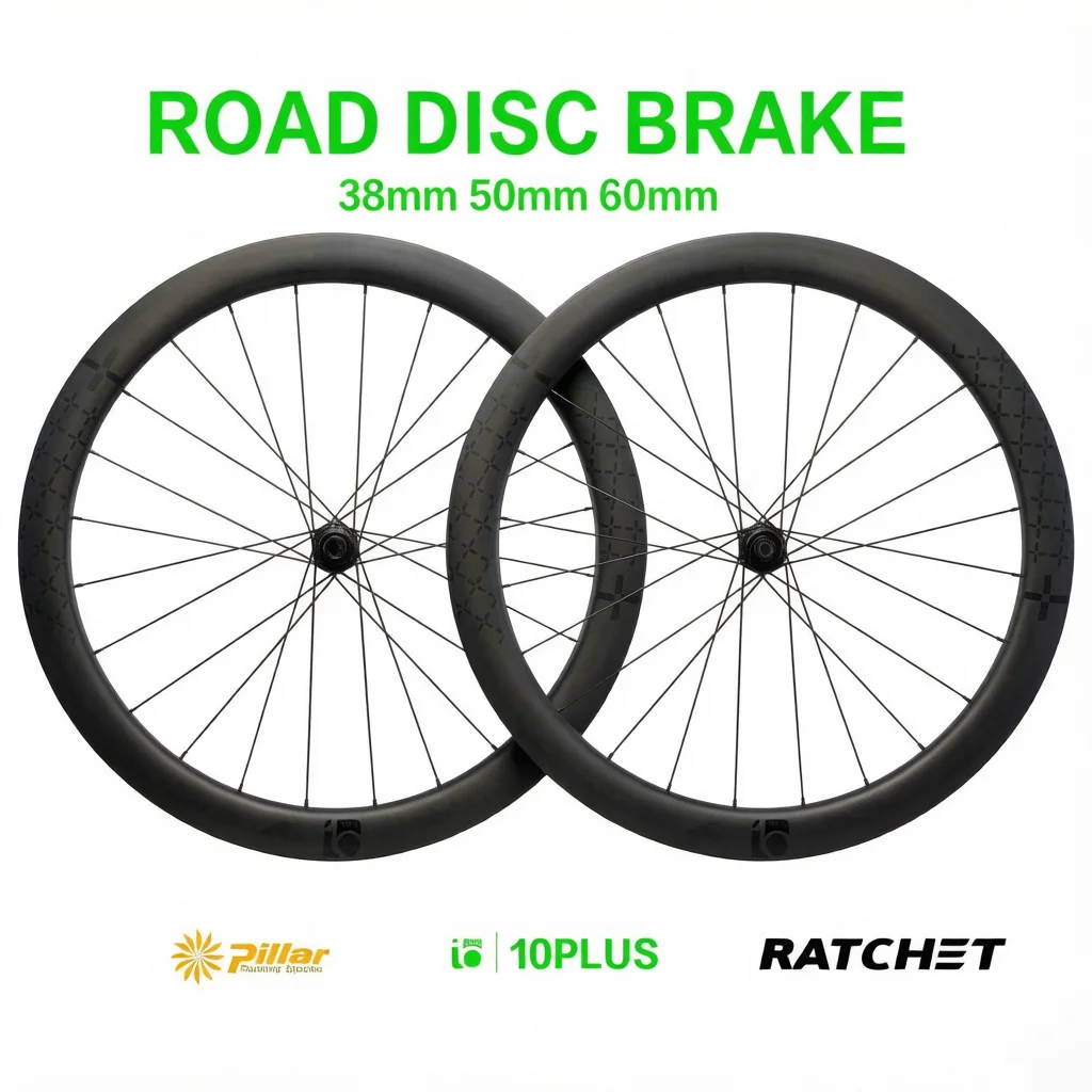 AliExpress NONE 10PLUS T Series 700c Wind Tunnel Aero Wheels Disc Brake 36T Star Ratchet Carbon 60mm Thru Axle Fiber Road Racing Set