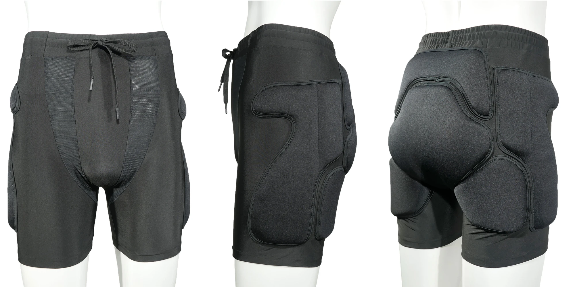 AVIVOR Gepolsterte Schutzshorts für Snowboard, Skate und Ski, Vollschutz für Hüfte, Po und Steißbein – Detail 3