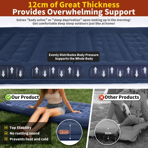 Imagen 2 del producto MAPLEAF-colchón inflable para acampar, colchón de aire ultraligero impermeable de 12cm, colchoneta para dormir para acampar, colchoneta inflable para dormir para senderismo