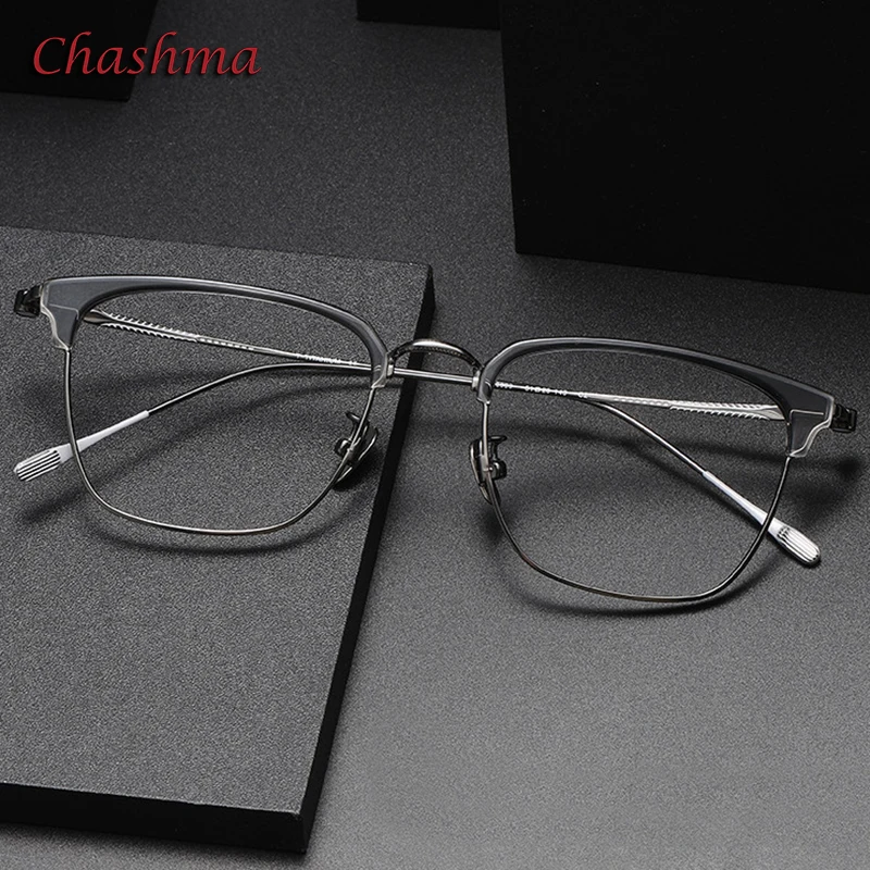 Chashma Prescription Glasses Frame Man Pure Titanium Elegant Optical Eyewear Spectacle Fashion High End 8 g Ultra Light Gafas