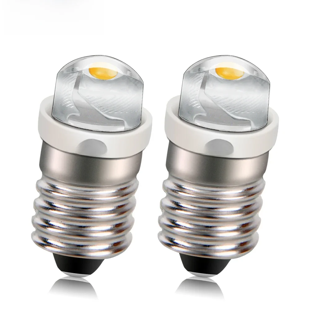 AliExpress R-ABC-X 2Pcs 0.5W Screw E10 Nopolar 3V 4.5V 6V 12V 100Lm COB LED Old Flashlight Bulb Torch Bike Tail Signal