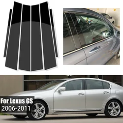 Car Pillar Posts Door Window Trim Decal Cover For Lexus GS 300 350 430 2006 Fit 350/460/450h 2008-2011 Exterior Parts Stickers