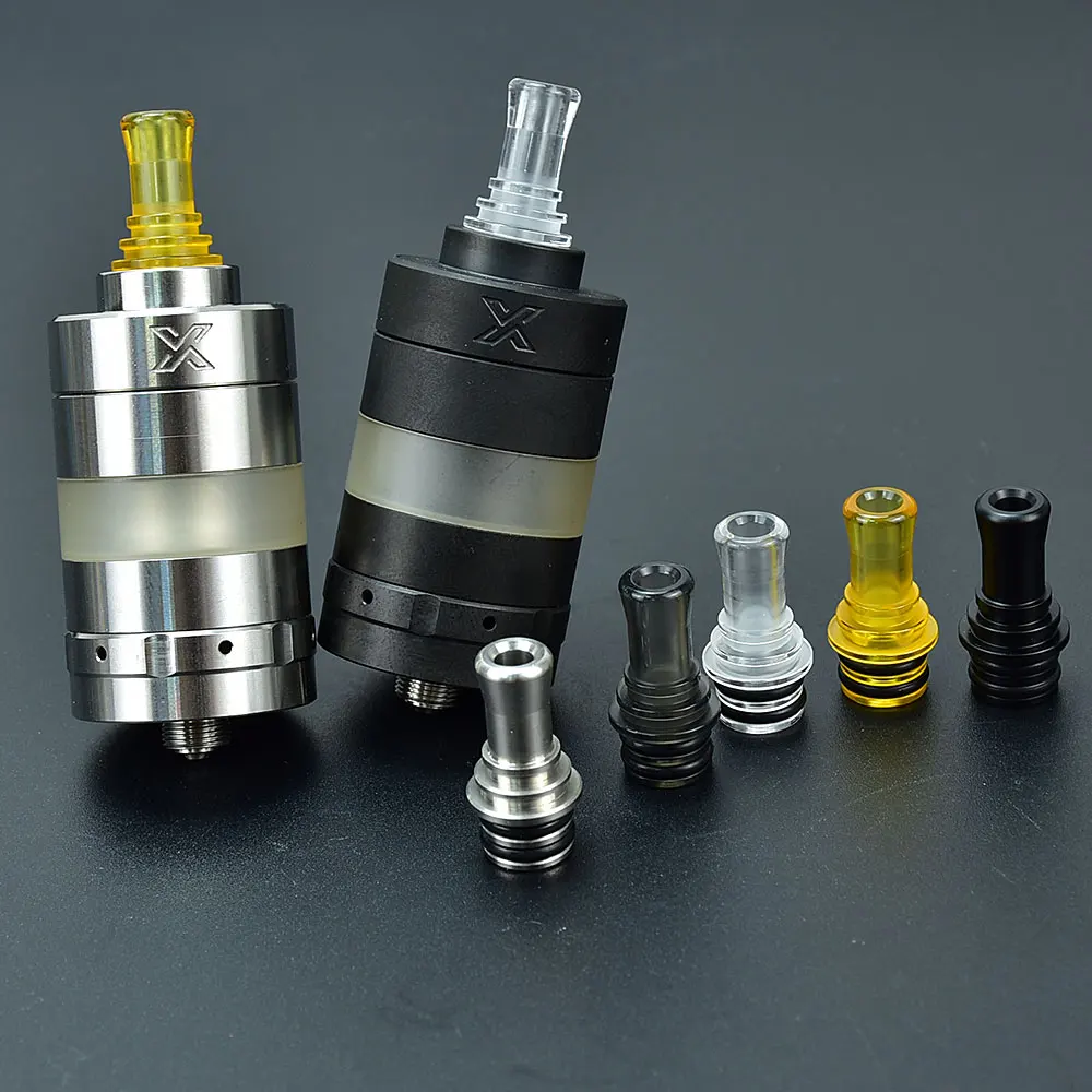 Kayfun-atomizador para vapeo modelo x rta, tanque reconstruible KF X Style MTL RTA, con punta de goteo 510 mtl, bobinas de 1.2ohm, 2,5mm de algodón, 316SS, 4ml, 24mm