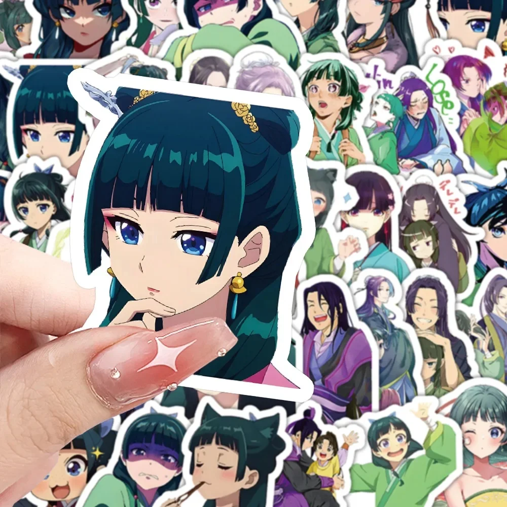 Autocollants de dessin animé The Apothecary Diaries, 10/60 pièces, Graffiti d'animation drôle, décoration, jouets pour enfants, ordinateur portable, téléphone, guitare, vélo