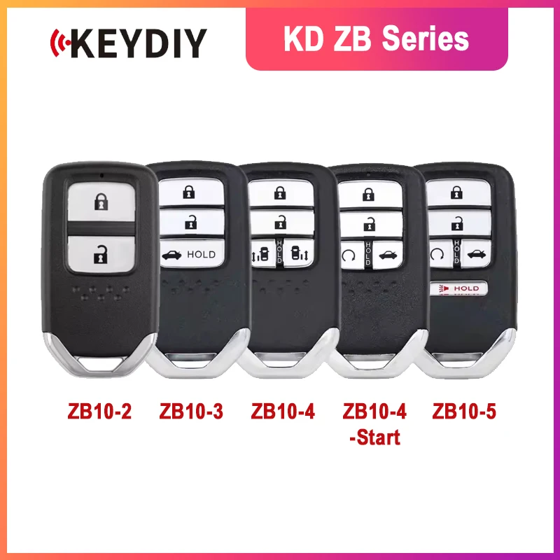KEYDIY KD Smart Key ZB Series Remotes ZB10-2/ ZB10-3/ ZB10-4/ ZB10-4-Start / ZB10-5 Multiple models for KD-X2 Key Programmer