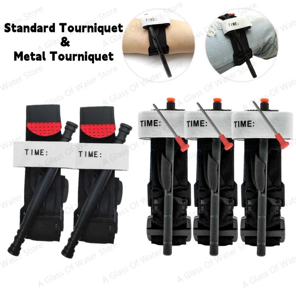 

Military Survival Tourniquet Metal Turnstile with Pen Tactical Combat Rotating First Aid Medical Emergency Belt Strap Trauma