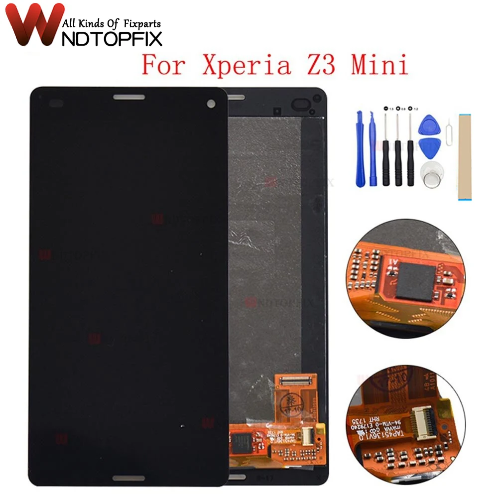 For Sony Xperia Z3 Compact LCD D5803 D5833 LCD Display Touch Screen LCD Assembly Replacement For Sony Z3 Mini LCD