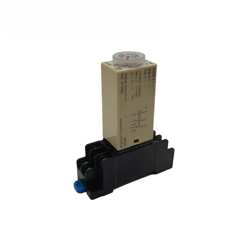 Pokrętło obrotowe DPDT 10S/30S/60S/3M/5M/10M/30M/60M Przekaźnik czasowy opóźnienia AC220V DC24V 12V H3Y-2 z gniazdem podstawowym — zdjęcie 2