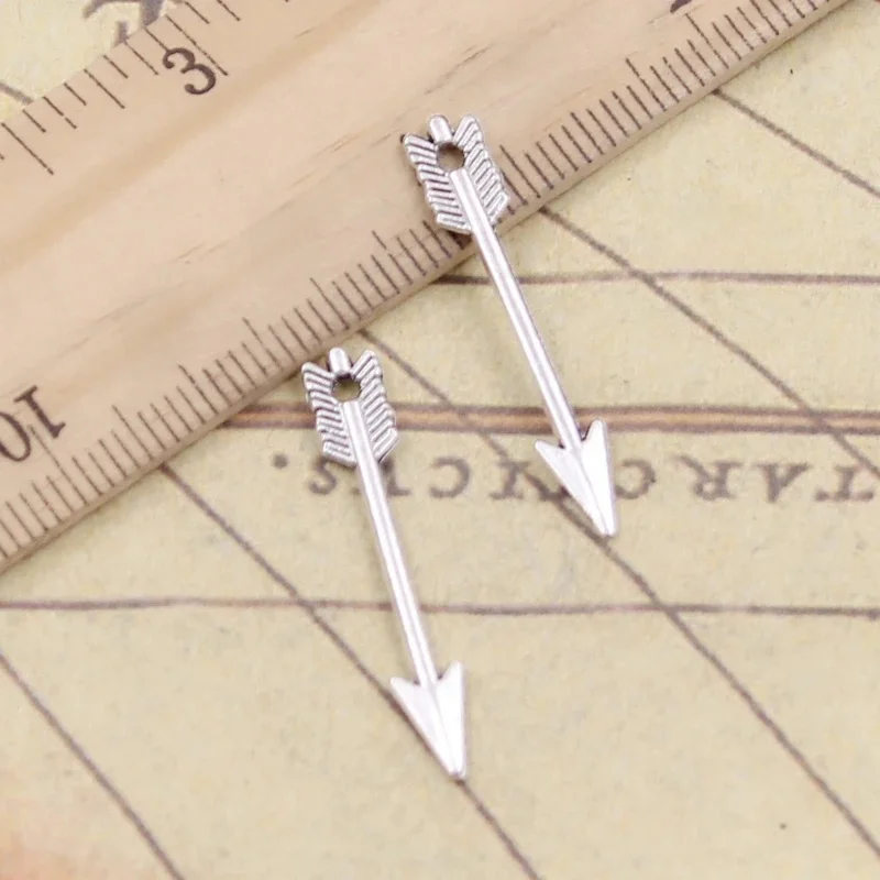 30szt Charms strzałka 30x5mm tybetański brąz kolor srebrny zawieszki antyczna biżuteria dokonywanie DIY Handmade Craft — zdjęcie 2