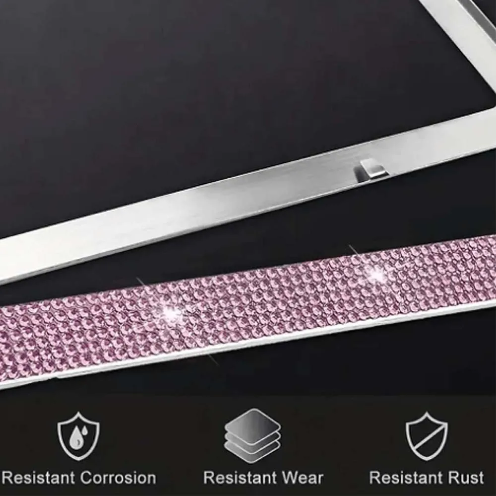 1-2 قطعة فلاش إطار لوحة الرخصة الكريستال البلاستيك لوحة ترخيص غطاء إطاري العالمي للدراجات النارية لوحة ترخيص الملحقات