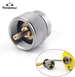 Pandatour Propane Adapter Camping Gas Stove Adapter Converter Propane Valve Cylinder Canister Adapter Outdoor Camping Gas Tank