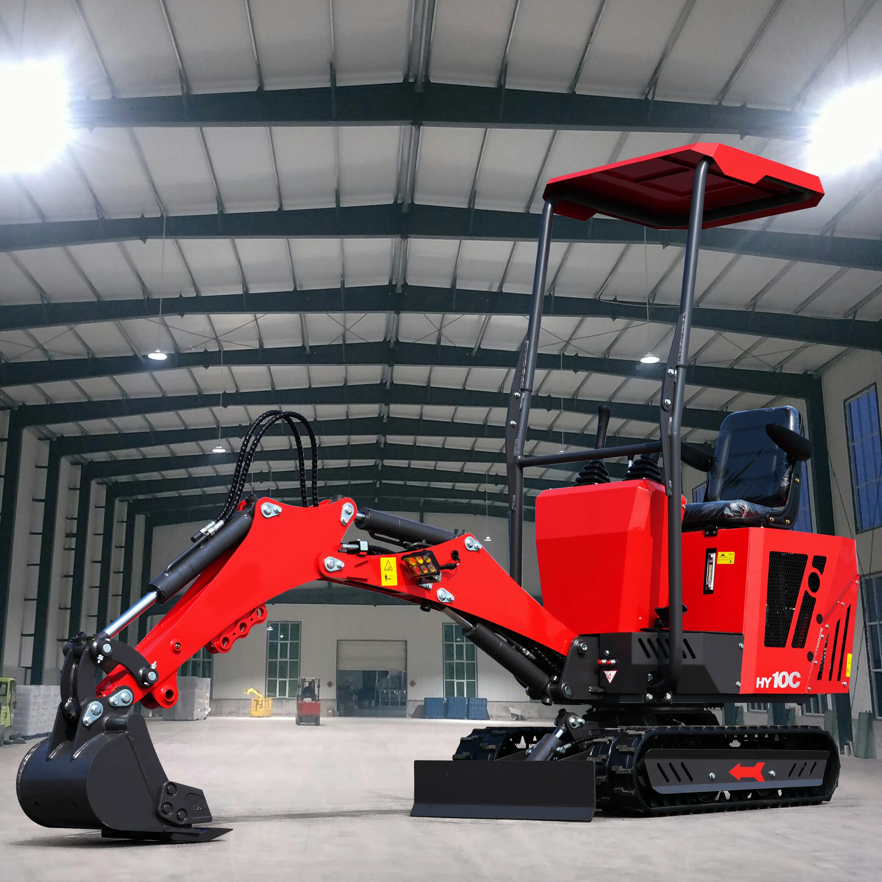 보증금 없이 전액 결제, 무료 배송, 캐노피 장착 미니 유압 굴삭기, 크롤러 도저, 농업용 미니 굴삭기