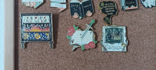 Fantasy Novels Letters ELFHAME Fairy Tale Scene Enamel Metal Pins Brooch Badge Jewelry Gift for Fans of Literary Works photo review