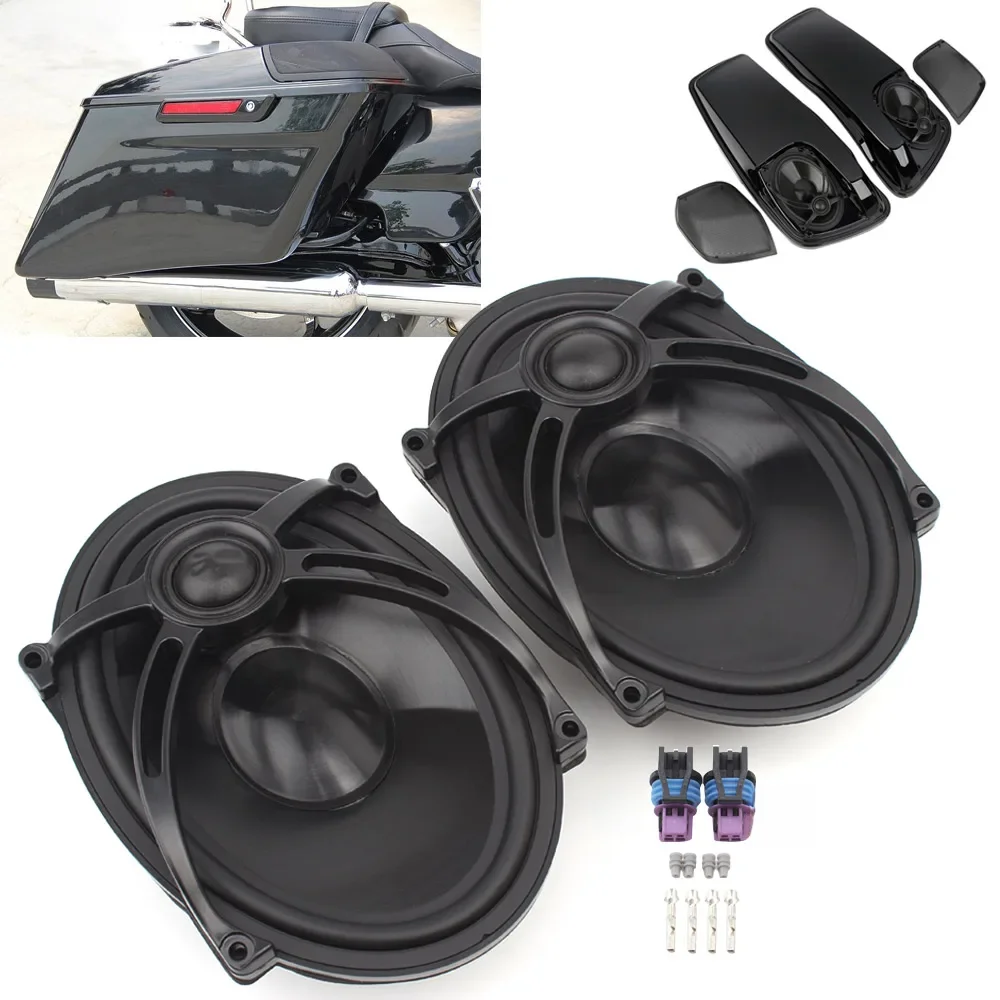 Haut-parleur de selle pour Harley Touring Road King Electra Street Road Glide 2014 – 2020, 5x7 pouces, accessoires de moto noirs