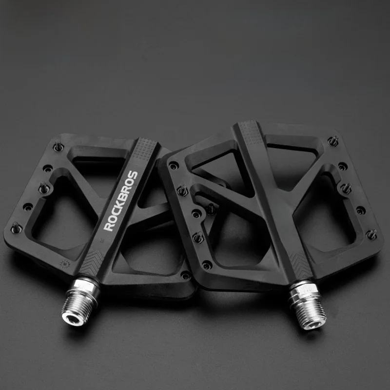 AliExpress ROCKBROS Bike Pedals Nylon DU Bearing Ultra-light Mountain Non-Slip Bicycle Pedals Big Foot Road MTB Pedals Cycling Accessories