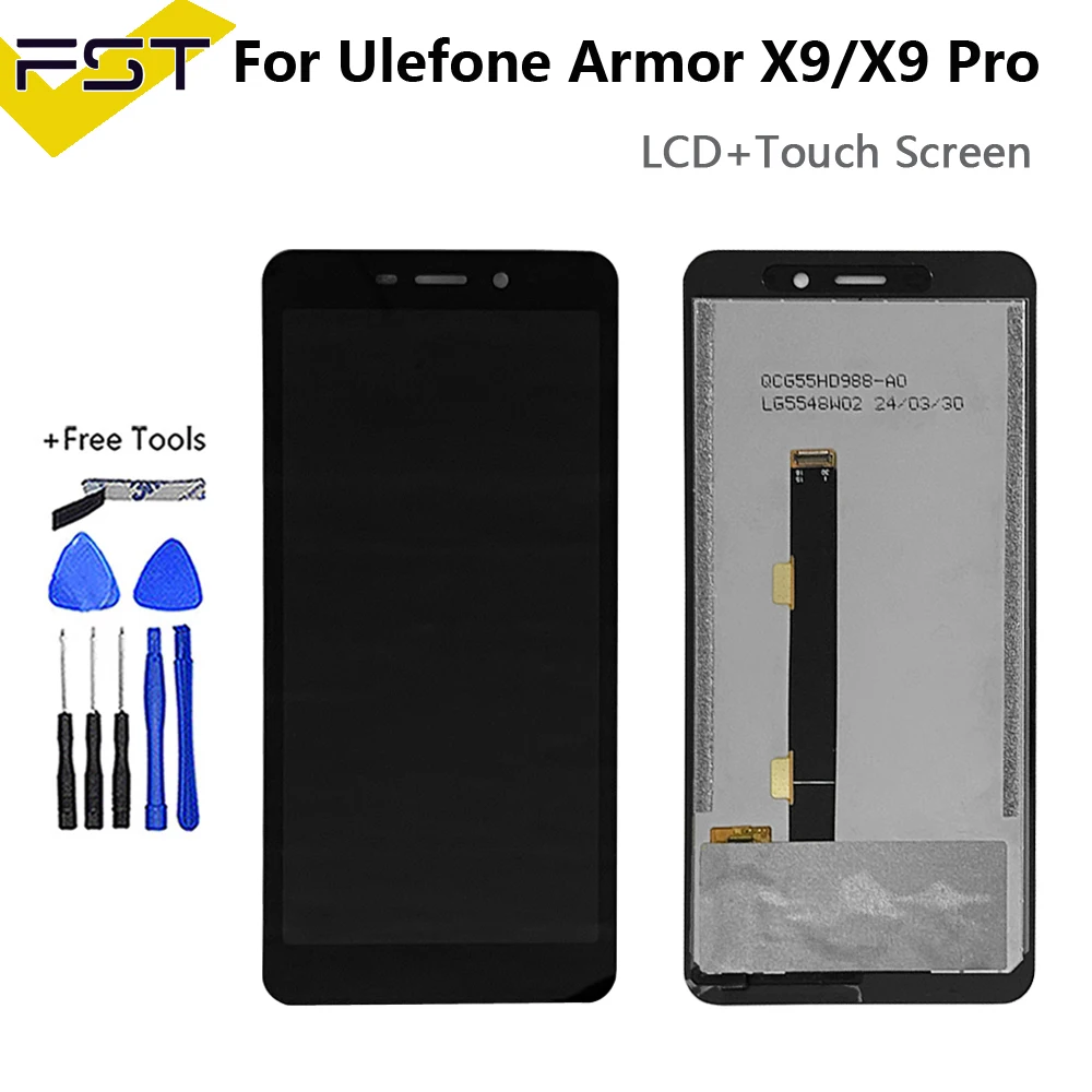 

5.5" For Original Ulefone Armor X9 Pro X10 LCD Display Touch Screen Digitizer Assembly Replacement Armor X9 X10 Pro LCD Display