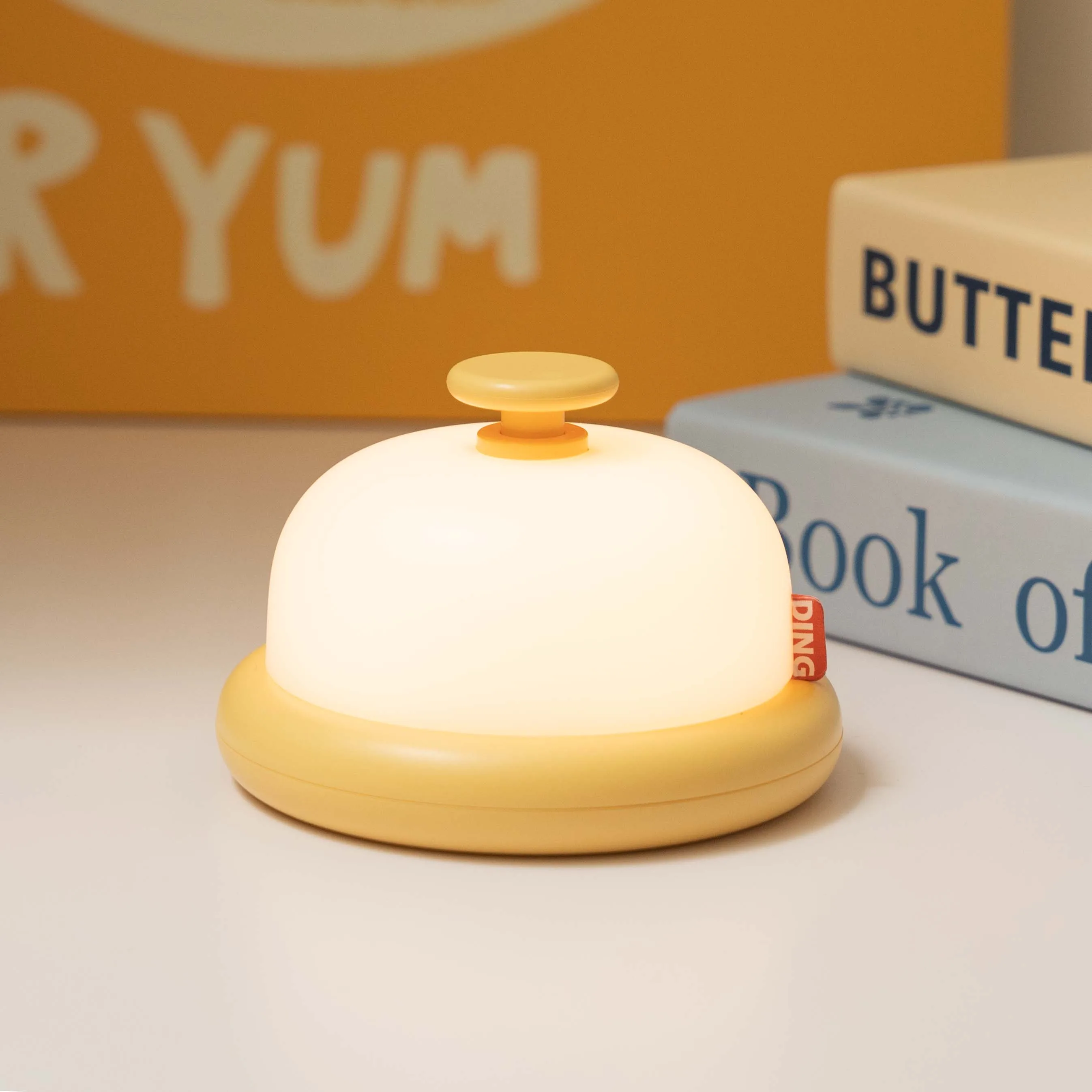 Adorable Bell-Shaped Night Light with Soft Warm Glow, Push Button Switch, and Compact Design, Perfect for Bedrooms or Kids' Room