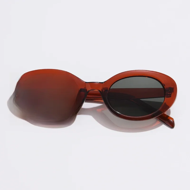 AliExpress NONE Retro Vintage Oval Sunglasses Women Men Brand Designer Sun Glasses Female Fishing Black Frame Lens Eyewear Driving UV400