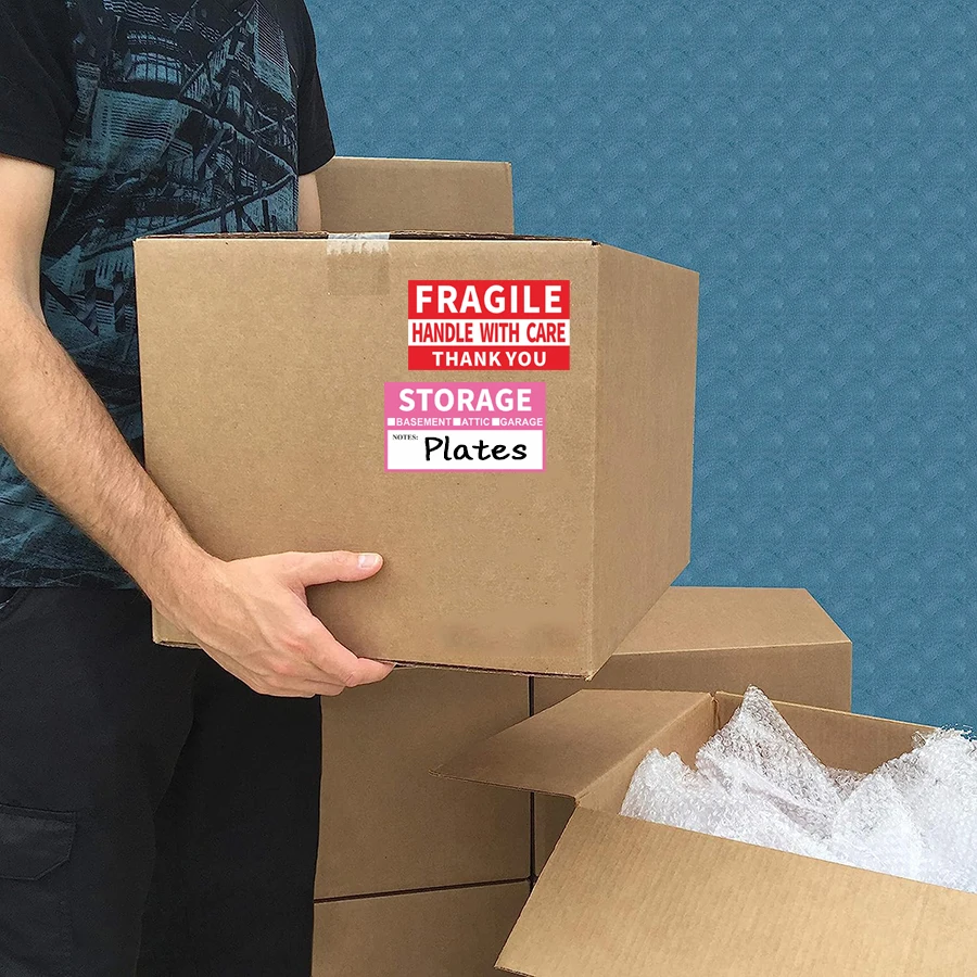 80 قطعة من الملصقات المتحركة المنزلية القابلة للإزالة ببرمجة الألوان - ملصقات هشة مع قائمة مرجعية للمطبخ والحمام وغرفة النوم