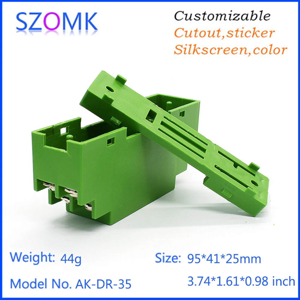 Electrical cable box for pcb din rail housing