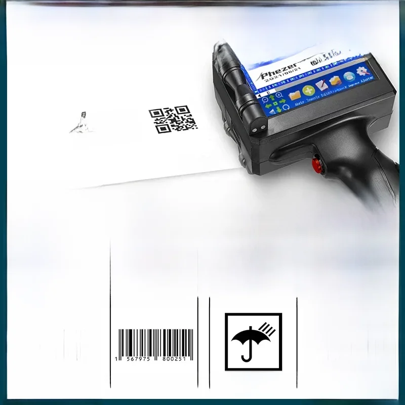 Phezer 12,7/25,4 mm labelprinter Handheld inkjetprinter QR Bar Batchcode Datumnummer Logo Vervaldatum Coderingsmachine Draagbaar - afbeelding 2