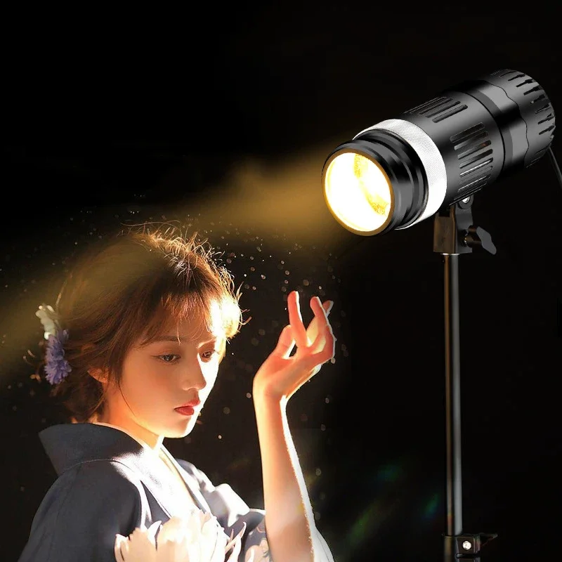 Reflektor LED Studio Video Light 6500K Jasność COB Oświetlenie fotograficzne do transmisji na żywo Portret Produkt Profesjonalny — zdjęcie produktu 7