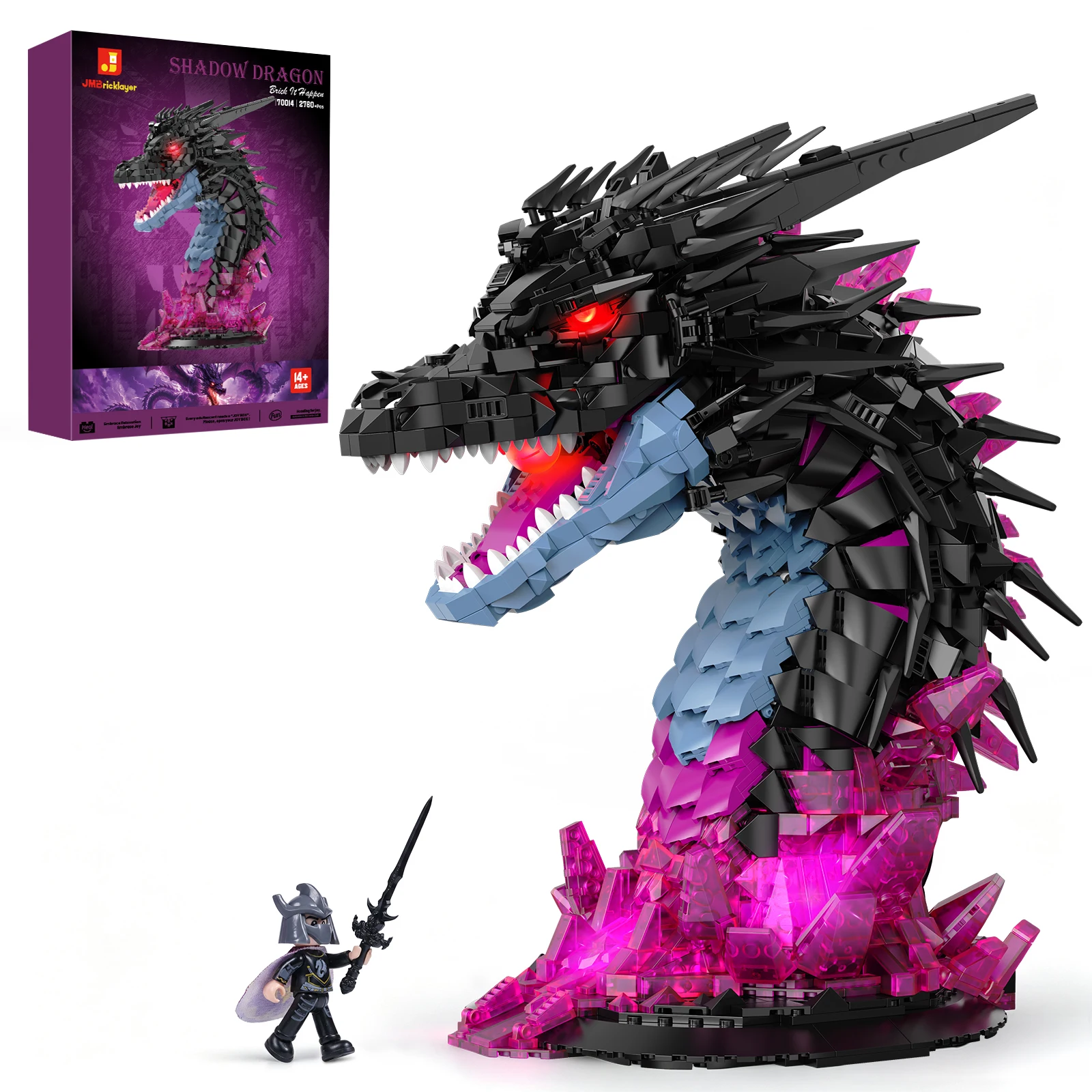 LED Shadow Dragon Head Building Set — product detail 1