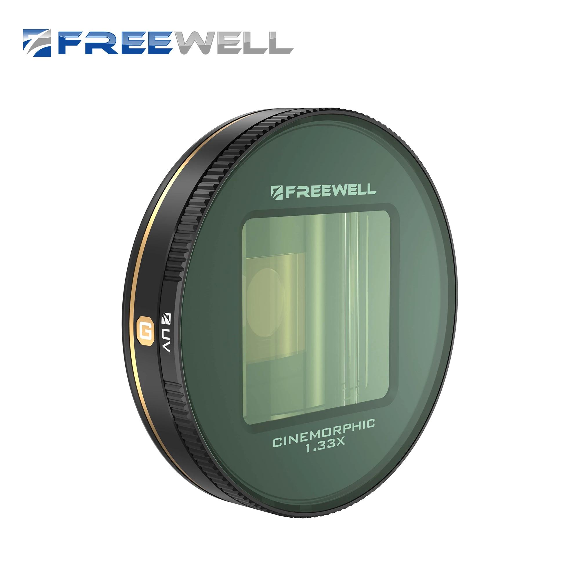 Freewell 1.33x Blue or Gold Anamorphic Lens Compatible with Freewell Sherpa and Galaxy Cases -Advance Your Mobile Cinematography