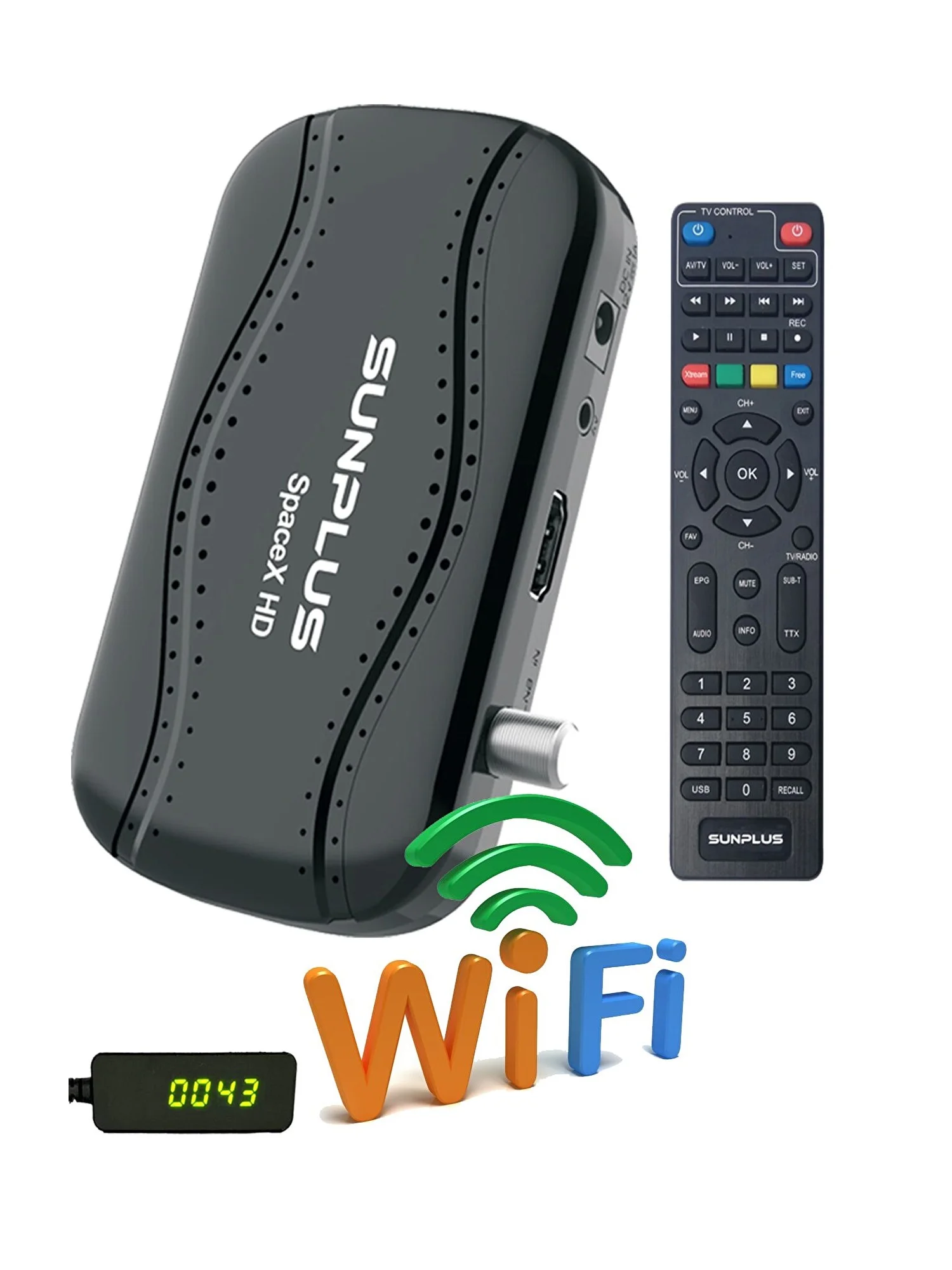 Sunplus Spacex z i bez anteny wbudowany pakiet kina Wi-fi Full Hd odbiornik satelitarny Smart IP TV