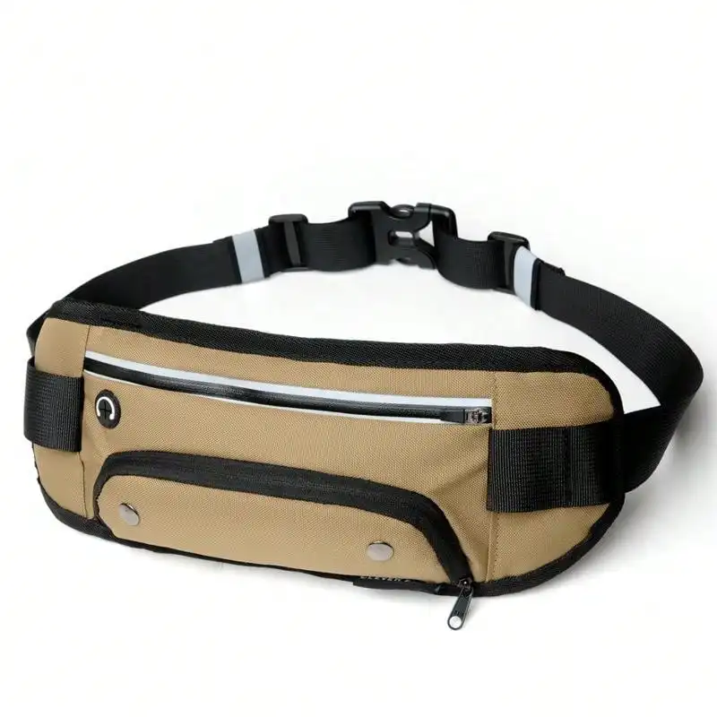 

Waterproof Running Waist Pack with Headphone Port, Hidden Bottle Holder, Anti-theft Design for Jogging, Hiking, Travel, Sports.