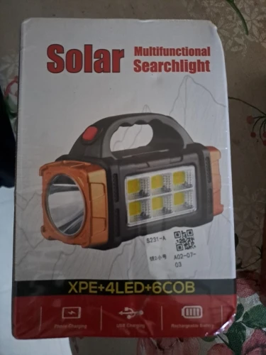 New Upgrade Rechargeable High Power Solar LED COB Flashlight With Power Bank Waterproof Multifunctional Hand Lamp For Outdoor photo review