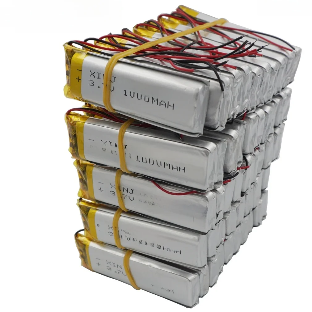 50pcs 3.7V 1000mAh 3.7Wh Li Lithium Battery Lipo Cell 901860 Repair For GPS Driving Recorder Pen Car DashCamera DVR DVC LED