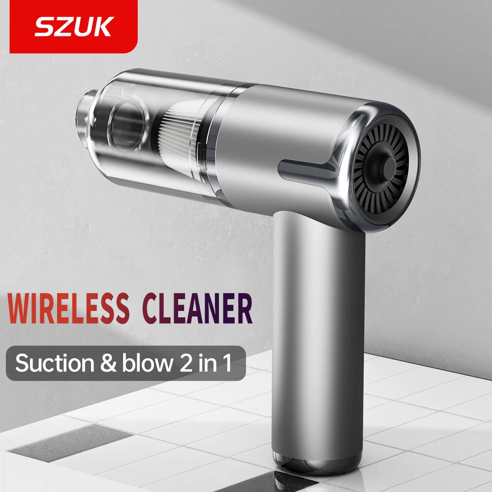 SZUK Car Vacuum Cleaner Mini Wireless Powerful Handheld Portable Cleaning Machine Home Appliance for Car Cleaner Office Blow