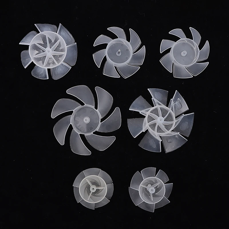 Transparent Plastic Fan Blades Hair Dryer Universal High-power Motor Fan 7 Blades Fan Blade Replacement 35mm/42mm/50mm/65mm