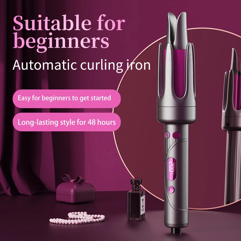 

32mm Automatic Hair Curler Negative Ions Electric Ceramic Curling Hair Stick Rotating Curl Waves Anti-Tangle Curling Iron Styler
