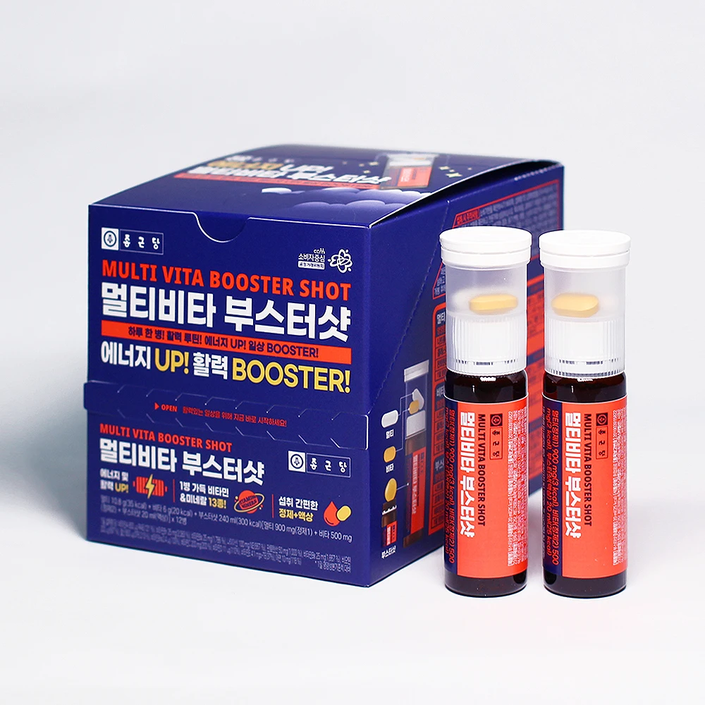 Carrot Dang Multi Vita Bugster Shot (Liquid 20ml + Multi 900mg + Vita 500mg) × 12 Mice One Bottle of Energy UP