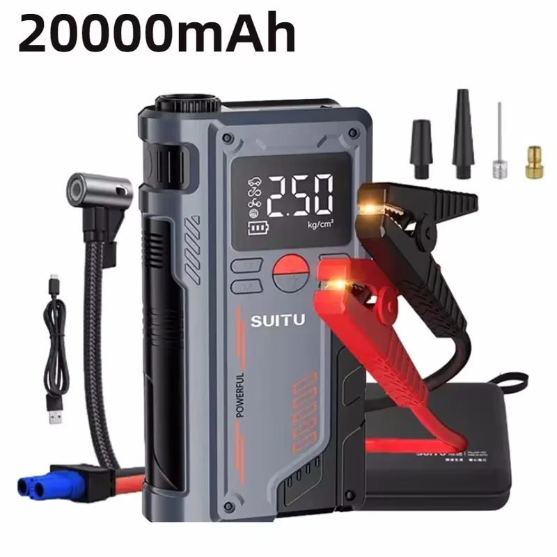 Portable Car Jump Starter & Air Pump 4 In 1 150PSI Air Compressor PowerBank Booster Car Starter Automotive type Inflator