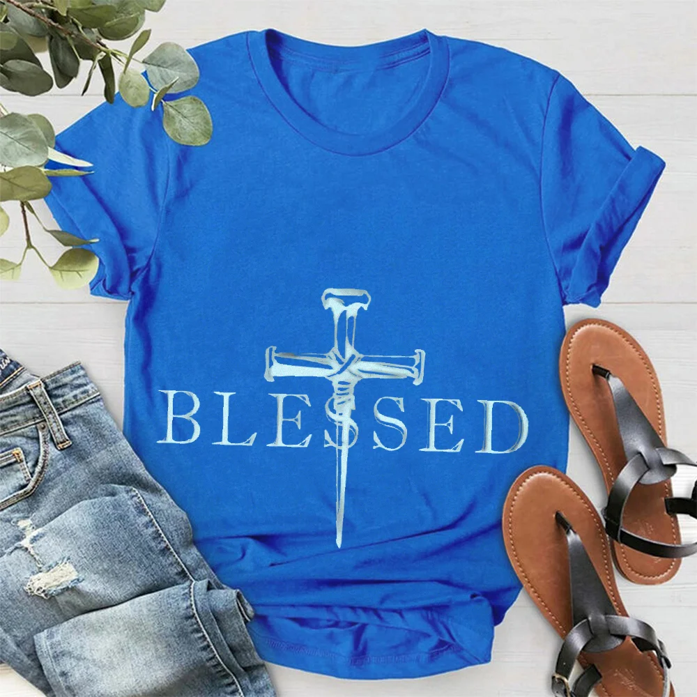 Blesssed Graphic Y2k Tops Women Save My Life T Shirt Aesthetic Clothing Ulzzang Harajuku Tee Shirt Short Sleeve O Neck Female