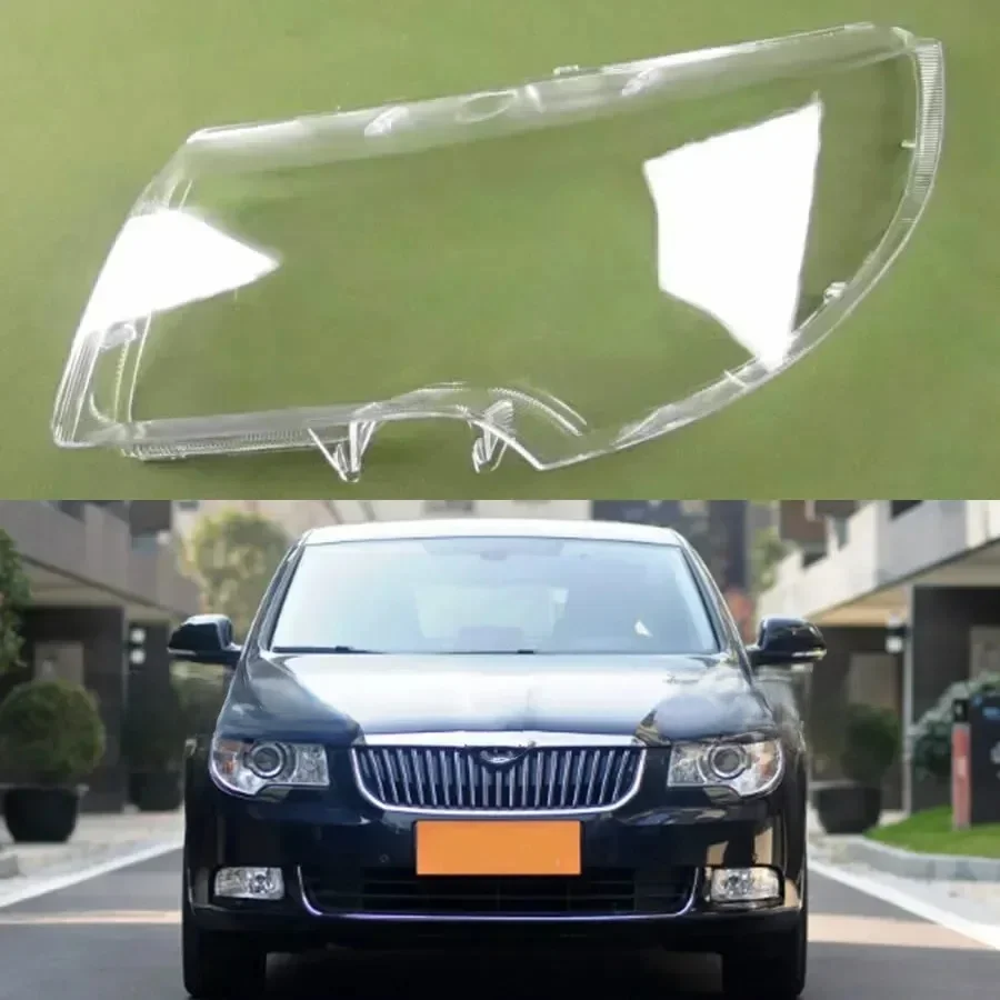 Dla Skoda Superb 2009 2010 2011 2012 2013 osłona reflektora reflektor Shell przezroczysta maska abażur soczewka pleksi — zdjęcie 2